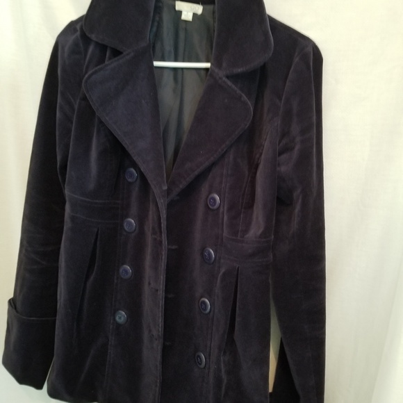 GO INTERNATIONAL Jackets & Blazers - Blue Velvet Winter Jacket sz SM